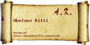 Abelesz Kitti névjegykártya